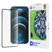 Folie de protectie Ecran Lito D+ Pro Dustproof pentru Apple iPhone 12 Pro Max, Sticla securizata, Full Glue, Neagra
