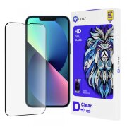 Folie de protectie Ecran Lito D+ Pro pentru Apple iPhone 16e / 14 / 13 Pro / 13, Sticla securizata, Full Glue, Neagra