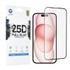 Folie de protectie Ecran Lito pentru Apple iPhone 15, Sticla securizata, Full Glue, 2.5D, Neagra