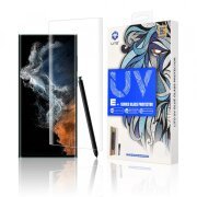 Folie de protectie Ecran Lito pentru Samsung Galaxy S22 Ultra 5G S908, Sticla securizata, UV Glue, 3D