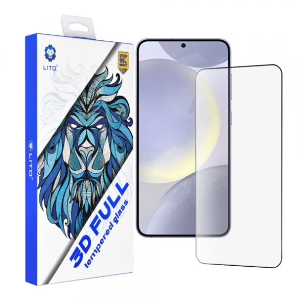 Folie de protectie Ecran Lito Ultra Thin pentru Samsung Galaxy S25 Edge S937 / S24+ S926, Sticla securizata, Full Glue, 3D, Neagra