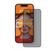 Folie de protectie Ecran Privacy Anank 3X Reinforced pentru Apple iPhone 16e / 14 / 13 Pro / 13, Sticla securizata, Full Glue, 2.5D