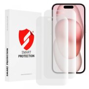 Folie de protectie Ecran Smart Protection Premium Classic pentru Apple iPhone 15, Plastic, Set 2 bucati