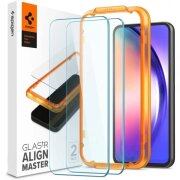 Folie de protectie Ecran Spigen GlastR Align Master pentru Samsung Galaxy A54 A546, Sticla securizata, Full Glue, Set 2 bucati