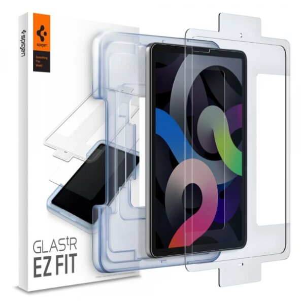 Folie de protectie Ecran Spigen GlastR EZ FIT pentru Apple iPad Air (2022) / Pro 11 (2021) / Air (2020) / Pro 11 (2020), Sticla securizata, Full Glue