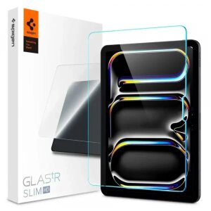 Folie de protectie Ecran Spigen GlastR Slim pentru Apple iPad Pro 11 (2024), Sticla securizata, Full Glue