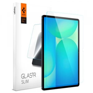 Folie de protectie Ecran Spigen GlastR Slim pentru Samsung Galaxy Tab S10 FE+, Sticla securizata, Full Glue