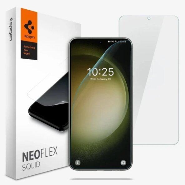 Folie de protectie Ecran Spigen Neo Flex pentru Samsung Galaxy S23 S911, Plastic, Set 2 bucati