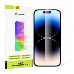 Folie de protectie Ecran Techsuit Clear Vision pentru Apple iPhone 14 Pro, Sticla securizata, Full Glue