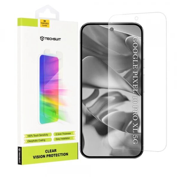 Folie de protectie Ecran Techsuit Clear Vision pentru Google Pixel 10 Pro XL, Sticla securizata, Full Glue