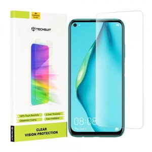Folie de protectie Ecran Techsuit Clear Vision pentru Huawei Y7p / P40 lite E / P40 lite 4G / P20 lite (2019), Sticla securizata, Full Glue