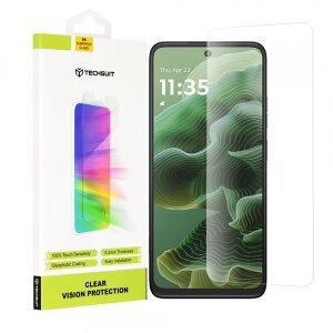 Folie de protectie Ecran Techsuit Clear Vision pentru Motorola Moto G56 / G35, Sticla securizata, Full Glue