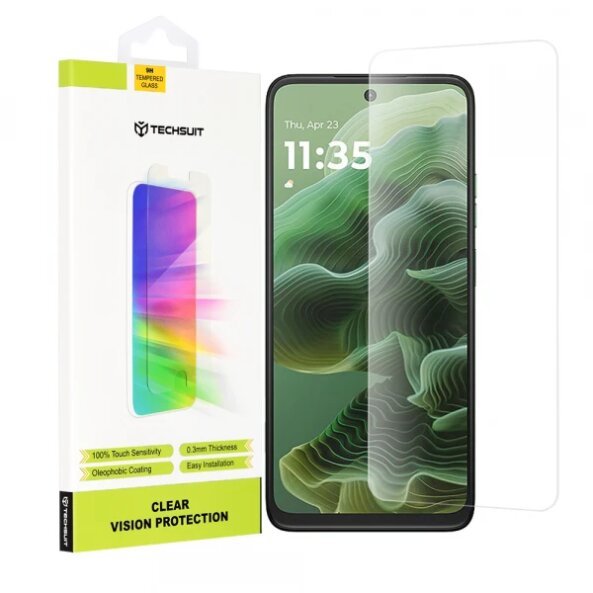 Folie de protectie Ecran Techsuit Clear Vision pentru Motorola Moto G56 / G35, Sticla securizata, Full Glue