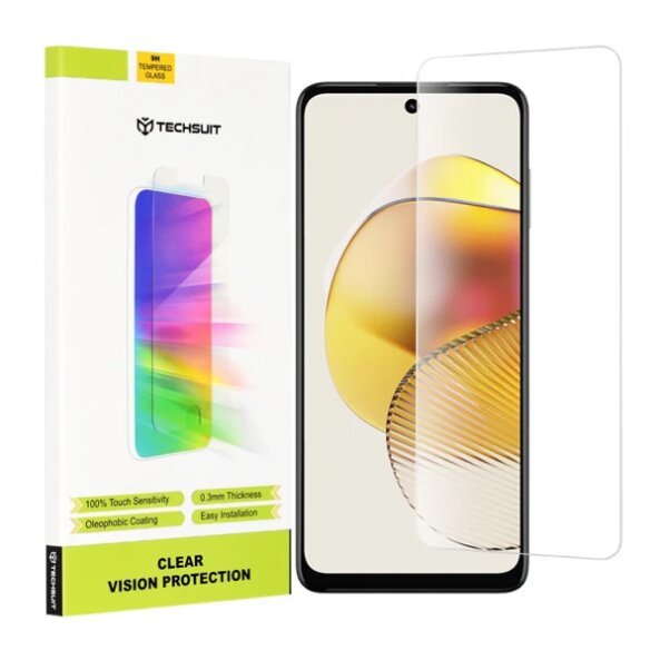 Folie de protectie Ecran Techsuit Clear Vision pentru Motorola Moto G73, Sticla securizata, Full Glue