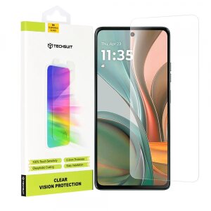 Folie de protectie Ecran Techsuit Clear Vision pentru Motorola Moto G75, Sticla securizata, Full Glue
