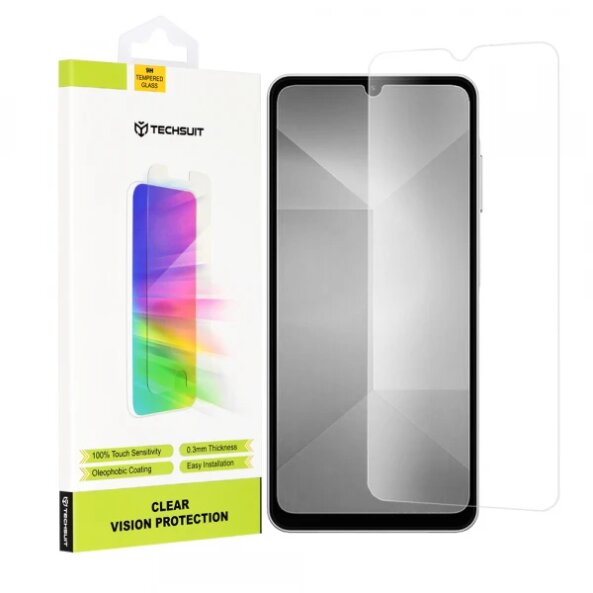 Folie de protectie Ecran Techsuit Clear Vision pentru Samsung Galaxy A07, Sticla securizata, Full Glue