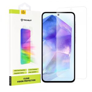 Folie de protectie Ecran Techsuit Clear Vision pentru Samsung Galaxy M35 / A55 5G A556 / A35 5G A356, Sticla securizata, Full Glue