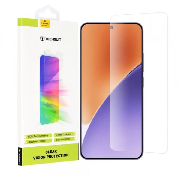 Folie de protectie Ecran Techsuit Clear Vision pentru Xiaomi 15, Sticla securizata, Full Glue