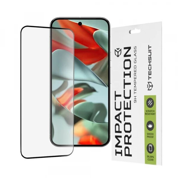 Folie de protectie Ecran Techsuit pentru Google Pixel 9 Pro XL, Sticla securizata, Full Glue, 111D, Neagra