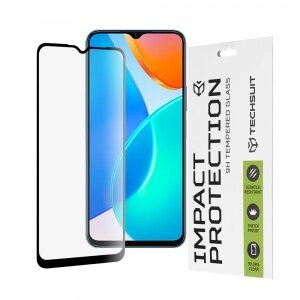 Folie de protectie Ecran Techsuit pentru Honor 70 Lite / X6 / X8 5G, Sticla securizata, Full Glue, 111D, Neagra