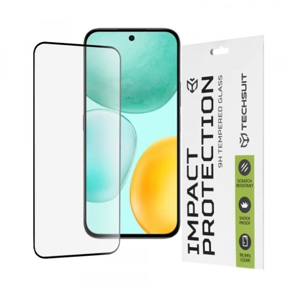 Folie de protectie Ecran Techsuit pentru Honor X6c, Sticla securizata, Full Glue, 111D, Neagra