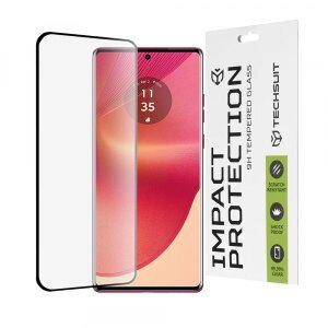 Folie de protectie Ecran Techsuit pentru Motorola Edge 50 Fusion, Sticla securizata, Full Glue, 111D, Neagra
