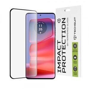 Folie de protectie Ecran Techsuit pentru Motorola Edge 50 Pro, Sticla securizata, Full Glue, 111D, Neagra