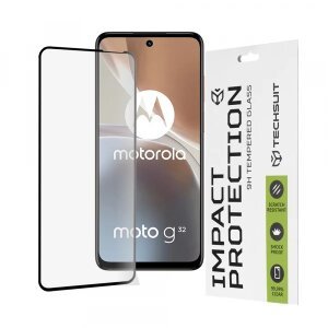 Folie de protectie Ecran Techsuit pentru Motorola Moto G32, Sticla securizata, Full Glue, 111D, Neagra