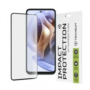Folie de protectie Ecran Techsuit pentru Motorola Moto G62 5G / G31 / G41 / G71 5G, Sticla securizata, Full Glue, 111D, Neagra