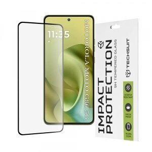 Folie de protectie Ecran Techsuit pentru Motorola Moto G86, Sticla securizata, Full Glue, 111D, Neagra