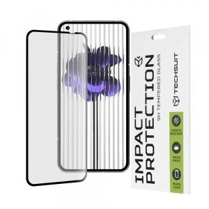 Folie de protectie Ecran Techsuit pentru Nothing Phone (1), Sticla securizata, Full Glue, 111D, Neagra