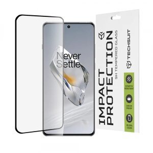 Folie de protectie Ecran Techsuit pentru OnePlus 12, Sticla securizata, Full Glue, 111D, Neagra
