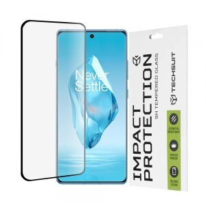 Folie de protectie Ecran Techsuit pentru OnePlus 12R, Sticla securizata, Full Glue, 111D, Neagra