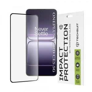 Folie de protectie Ecran Techsuit pentru OnePlus Nord CE5, Sticla securizata, Full Glue, 111D, Neagra