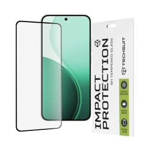 Folie de protectie Ecran Techsuit pentru Oppo Reno14, Sticla securizata, Full Glue, 111D, Neagra