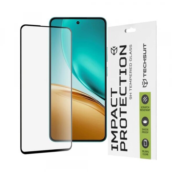 Folie de protectie Ecran Techsuit pentru Realme 14T / 14 / P3, Sticla securizata, Full Glue, 111D, Neagra