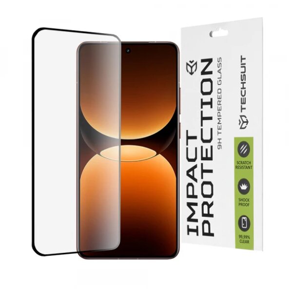 Folie de protectie Ecran Techsuit pentru Realme GT 7 Pro, Sticla securizata, Full Glue, 111D, Neagra