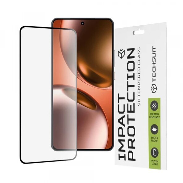 Folie de protectie Ecran Techsuit pentru Realme GT 7, Sticla securizata, Full Glue, 111D, Neagra