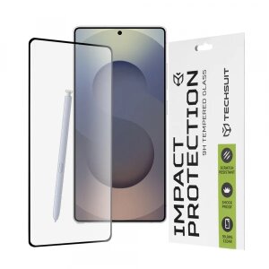 Folie de protectie Ecran Techsuit pentru Samsung Galaxy S25 Ultra S938, Sticla securizata, Full Glue, 111D, Neagra