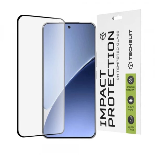 Folie de protectie Ecran Techsuit pentru Xiaomi 15 Pro, Sticla securizata, Full Glue, 111D, Neagra
