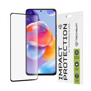 Folie de protectie Ecran Techsuit pentru Xiaomi Poco X4 Pro 5G / Redmi Note 11 Pro+ 5G , Sticla securizata, Full Glue, 111D, Neagra
