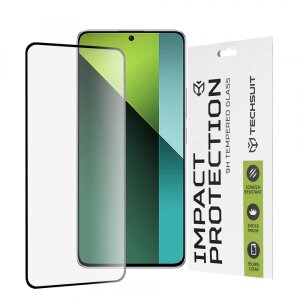 Folie de protectie Ecran Techsuit pentru Xiaomi Poco X6 / Redmi Note 13 Pro 5G, Sticla securizata, Full Glue, 111D, Neagra