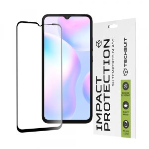Folie de protectie Ecran Techsuit pentru Xiaomi Redmi A2+ / A2 / A1+ / A1 / 10A, Sticla securizata, Full Glue, 111D, Neagra