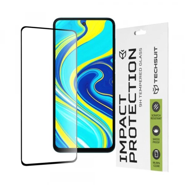 Folie de protectie Ecran Techsuit pentru Xiaomi Redmi Note 9S / Note 9 Pro / Note 9 Pro Max, Sticla securizata, Full Glue, 111D, Neagra