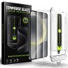 Folie de protectie Ecran Techsuit TitanGlass CrystalHD pentru Samsung Galaxy S25+ S936 / S24+ S926, Sticla securizata, Full Glue, Set 2 bucati