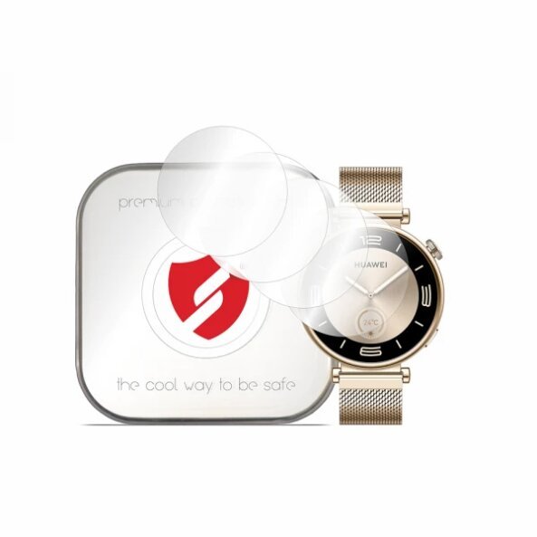 Folie Protectie Smart Protection Premium Classic pentru Huawei Watch GT 4 41mm, Set 4 bucati, Plastic