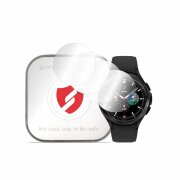 Folie Protectie Smart Protection Premium Classic pentru Samsung Galaxy Watch4 Classic 46mm, Set 4 bucati, Plastic