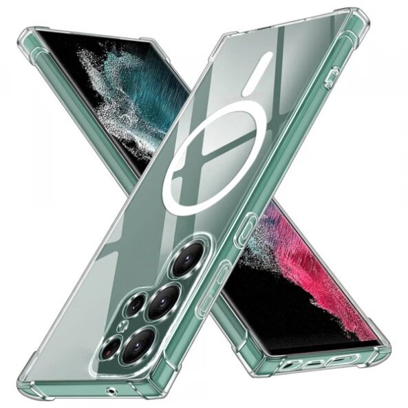 Husa MagSafe pentru Samsung Galaxy S22 Ultra 5G S908, Techsuit, Shockproof, Transparenta