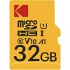 Card Memorie microSDHC Kodak Premium Performance, 32Gb, Clasa 10 / UHS-1 U1, Cu Adaptor EKMSDM32GHC10K 