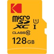 Card Memorie microSDXC Kodak Premium Performance, 128Gb, Clasa 10 / UHS-1 U1, Cu Adaptor EKMSDM128GXC10K 